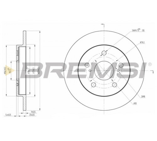 Гальмівний диск CD7788S BREMSI