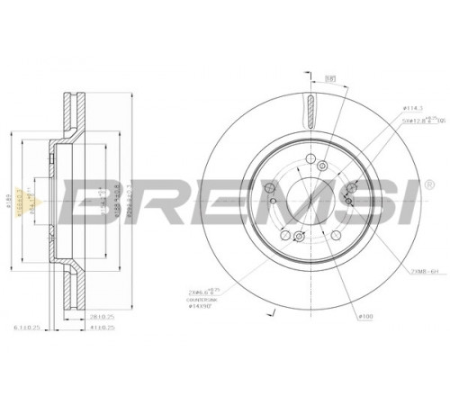 Гальмівний диск CD7820V BREMSI