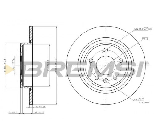 Гальмівний диск CD7871S BREMSI