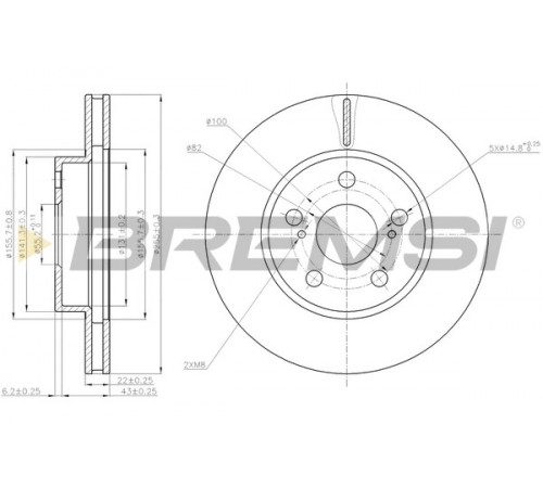 Гальмівний диск CD7886V BREMSI