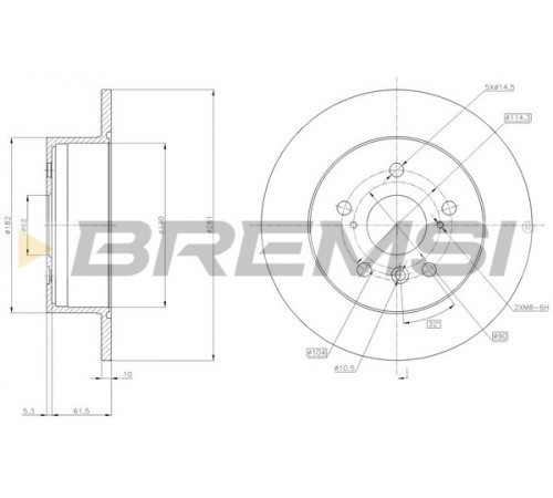 Гальмівний диск CD7980S BREMSI