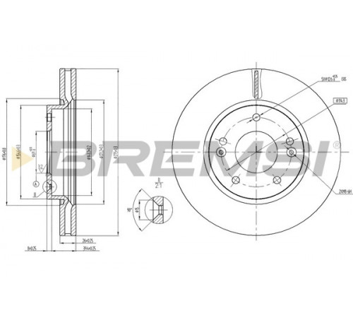 Гальмівний диск CD8004V BREMSI