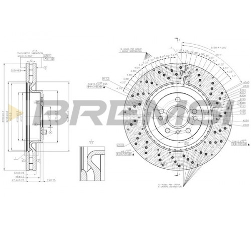 Гальмівний диск CD8202V BREMSI