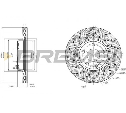Гальмівний диск CD8464V BREMSI
