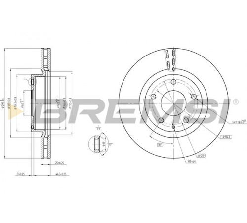 Гальмівний диск CD8465V BREMSI