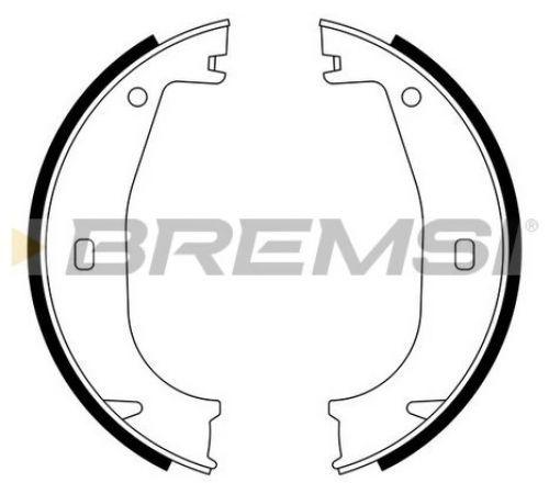 Комплект гальмівних колодок, стоянкове гальмо GF0078 BREMSI