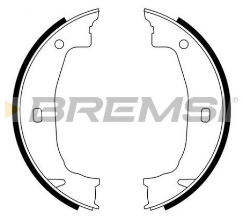 Комплект гальмівних колодок, стоянкове гальмо GF0079 BREMSI