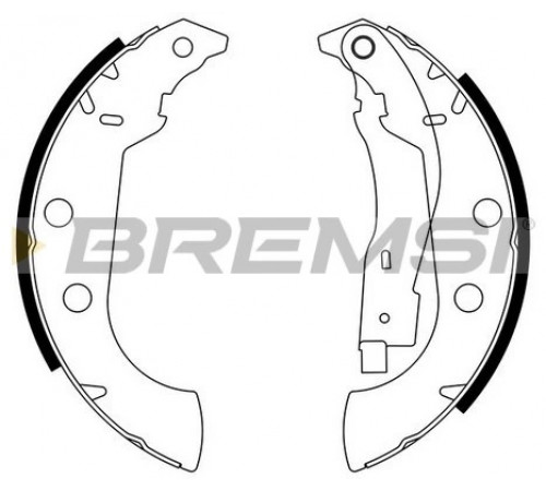 Комплект гальмівних колодок GF0107 BREMSI