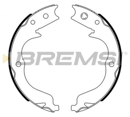 Комплект гальмівних колодок, стоянкове гальмо GF0109 BREMSI