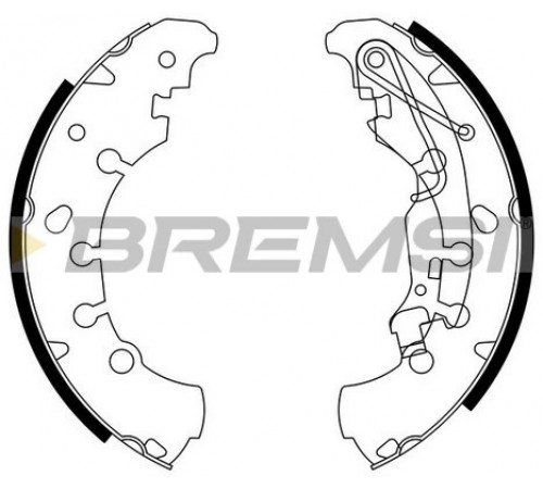 Комплект гальмівних колодок GF0140 BREMSI