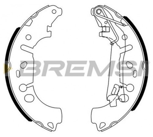 Комплект гальмівних колодок GF0146 BREMSI