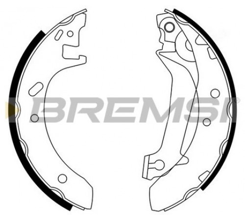 Комплект гальмівних колодок GF0229 BREMSI