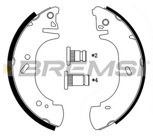 Комплект гальмівних колодок GF0233 BREMSI