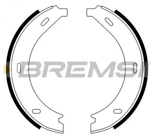 Комплект гальмівних колодок, стоянкове гальмо GF0305 BREMSI