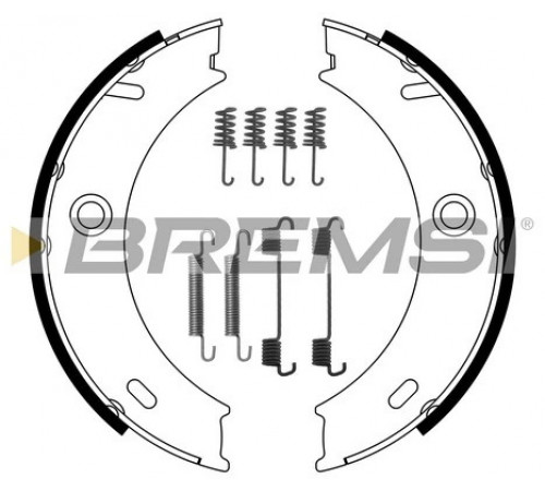 Комплект гальмівних колодок, стоянкове гальмо GF0307-1 BREMSI