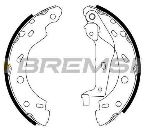 Комплект гальмівних колодок GF0308 BREMSI