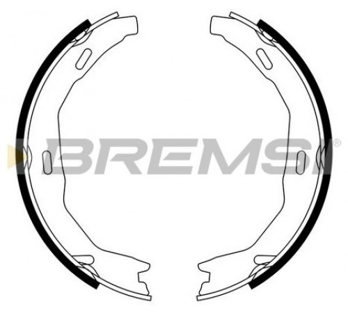 Комплект гальмівних колодок, стоянкове гальмо GF0317 BREMSI