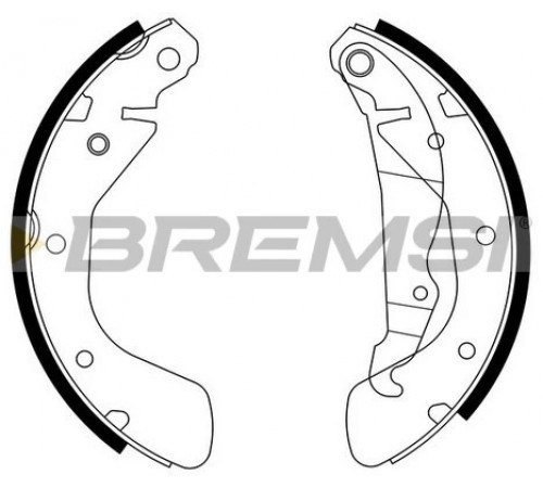 Комплект гальмівних колодок GF0354 BREMSI
