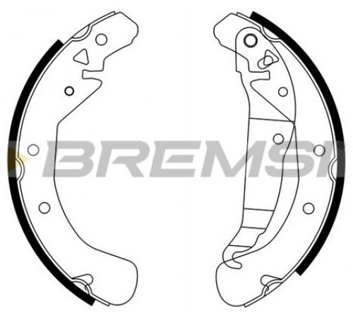 Комплект гальмівних колодок GF0358 BREMSI