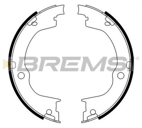 Комплект гальмівних колодок, стоянкове гальмо GF0360 BREMSI