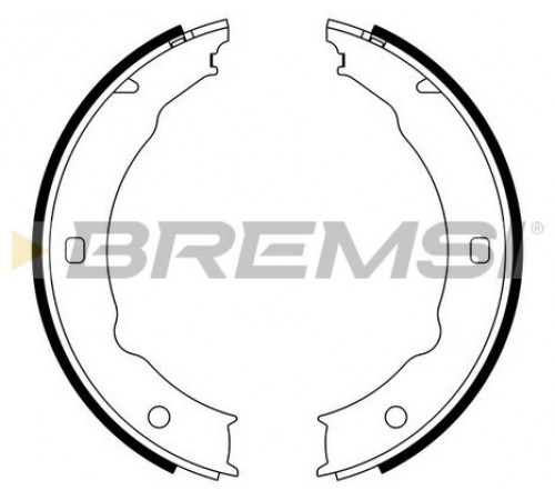 Комплект гальмівних колодок, стоянкове гальмо GF0387 BREMSI
