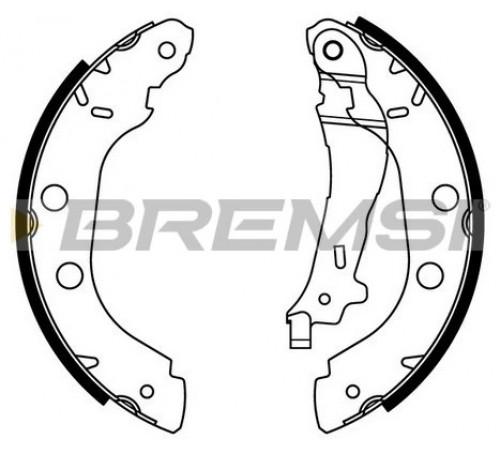 Комплект гальмівних колодок GF0407 BREMSI