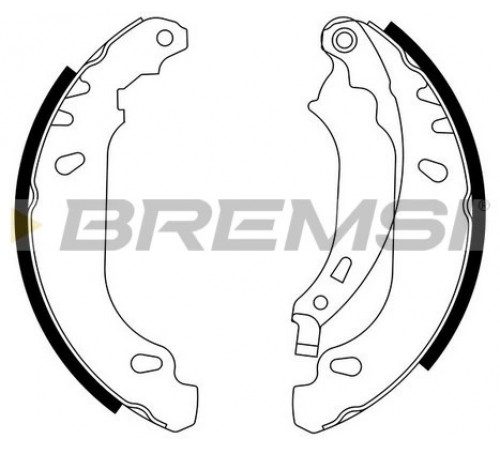 Комплект гальмівних колодок GF0408 BREMSI