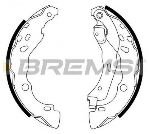 Комплект гальмівних колодок GF0409 BREMSI
