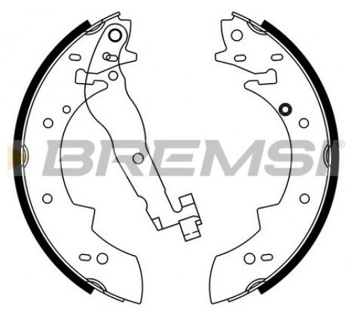Комплект гальмівних колодок GF0419 BREMSI