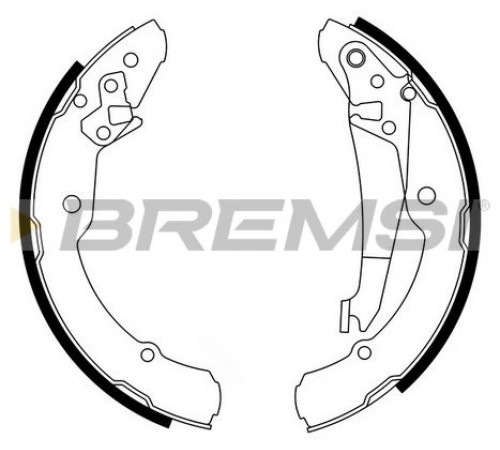 Комплект гальмівних колодок GF0473 BREMSI