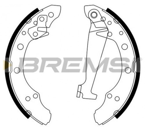 Комплект гальмівних колодок GF0556 BREMSI