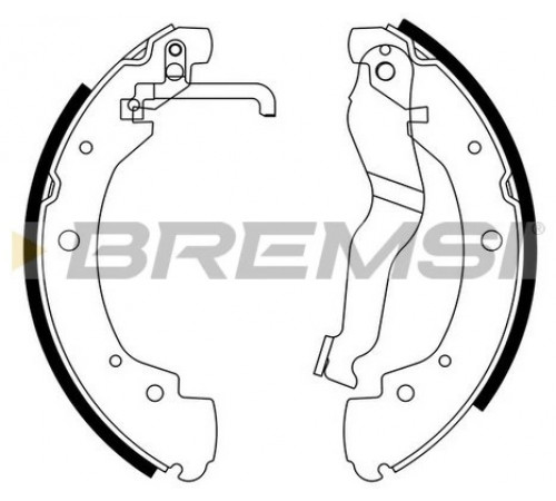 Комплект гальмівних колодок GF0557 BREMSI