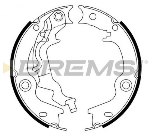 Комплект гальмівних колодок, стоянкове гальмо GF0759 BREMSI