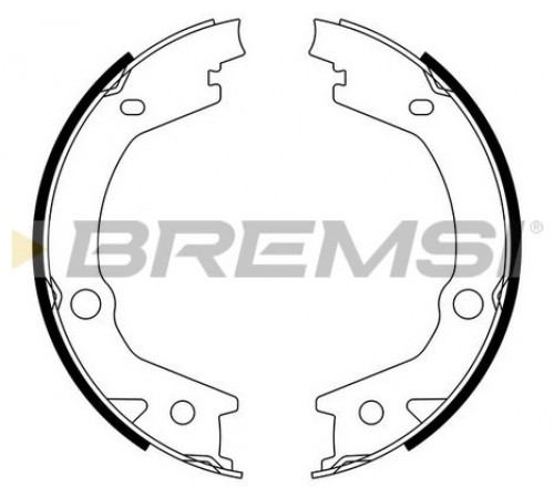 Комплект гальмівних колодок, стоянкове гальмо GF0765 BREMSI