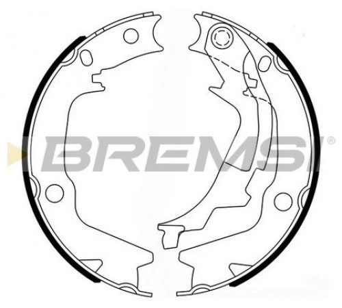 Комплект гальмівних колодок, стоянкове гальмо GF0766 BREMSI