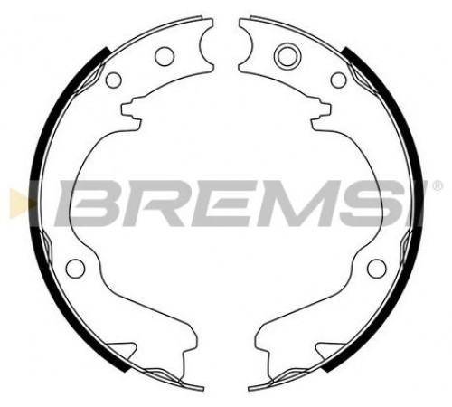 Комплект гальмівних колодок, стоянкове гальмо GF0891 BREMSI