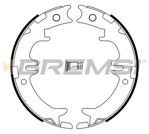 Комплект гальмівних колодок, стоянкове гальмо GF0964 BREMSI