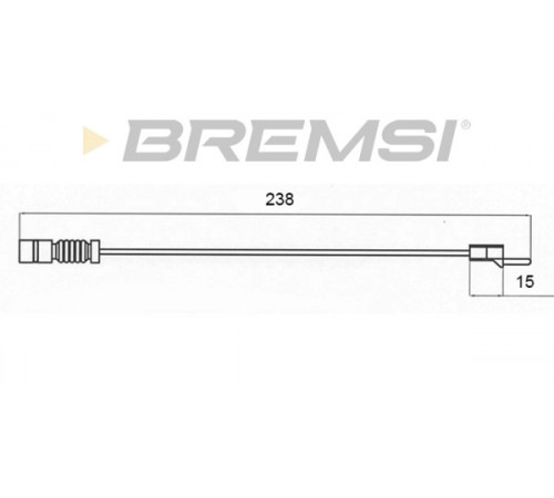 Конт. попер. сигналу, знос гальм. накл. WI0579 BREMSI