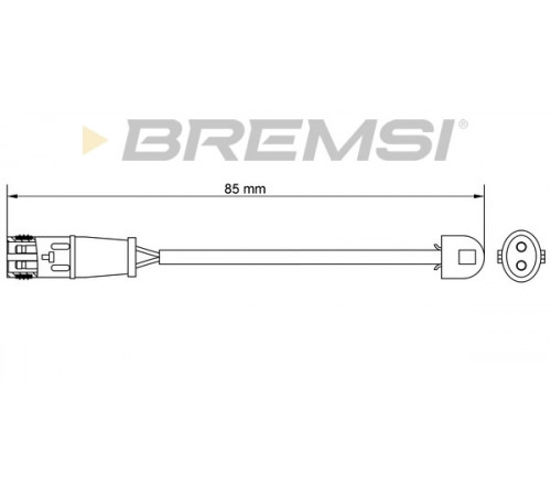 Конт. попер. сигналу, знос гальм. накл. WI0653 BREMSI