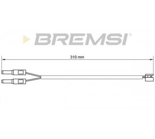 Конт. попер. сигналу, знос гальм. накл. WI0672 BREMSI