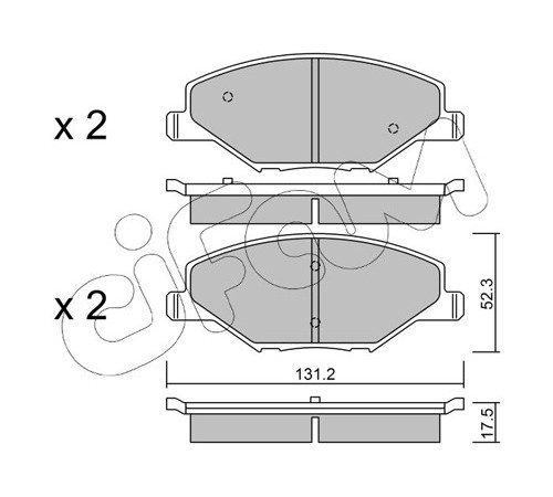 Комплект гальмівних накладок, дискове гальмо 822-1006-0 CIFAM