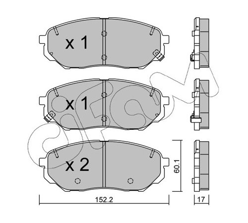 Комплект гальмівних накладок, дискове гальмо 822-1096-0 CIFAM