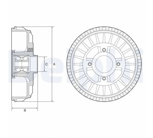 Гальмівний барабан BFR621 DELPHI
