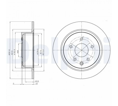Гальмівний диск BG4108C DELPHI
