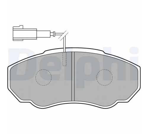 Комплект гальмівних накладок, дискове гальмо LP1750 DELPHI