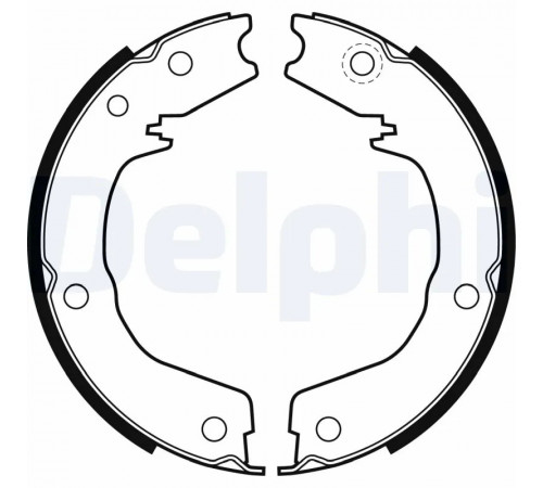 Комплект гальмівних колодок, стоянкове гальмо LS2007 DELPHI