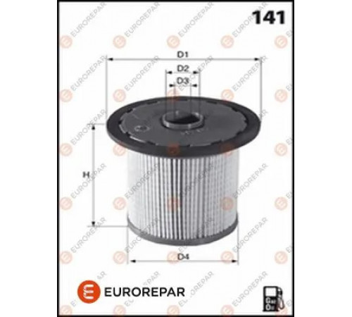 Фільтр палива 1643627080 EUROREPAR