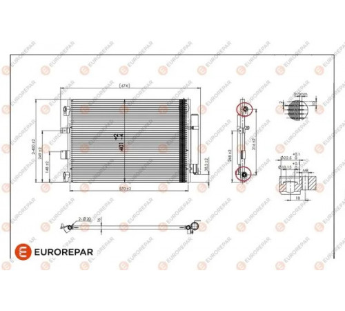 Конденсатор, система кондиціонування повітря 1679997380 EUROREPAR