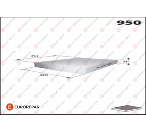 Фільтр, повітря у салоні 1682951580 EUROREPAR