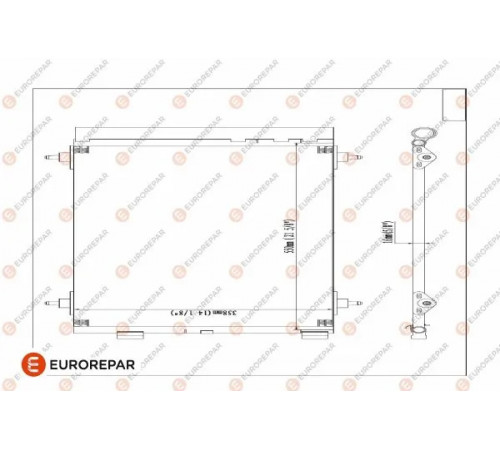 Конденсатор, система кондиціонування повітря E163364 EUROREPAR